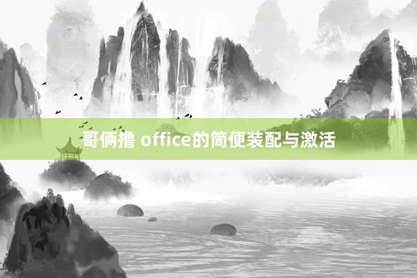 哥俩撸 office的简便装配与激活