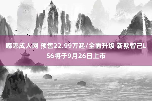 嘟嘟成人网 预售22.99万起/全面升级 新款智己LS6将于9月26日上市