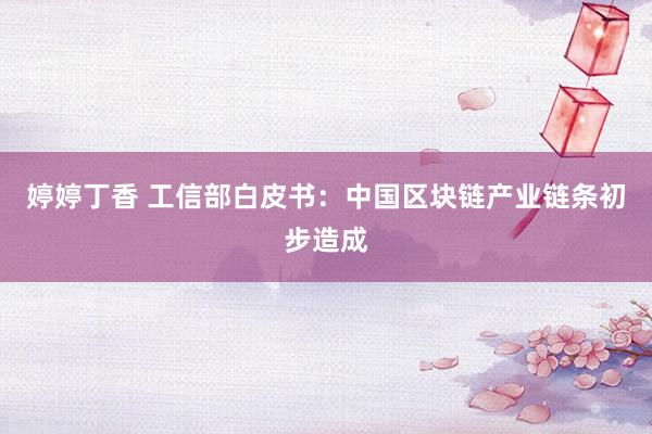 婷婷丁香 工信部白皮书：中国区块链产业链条初步造成