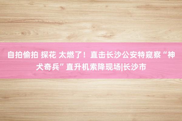 自拍偷拍 探花 太燃了！直击长沙公安特窥察“神犬奇兵”直升机索降现场|长沙市