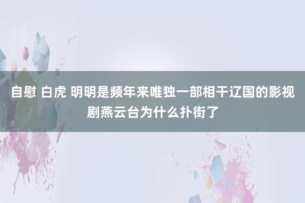 自慰 白虎 明明是频年来唯独一部相干辽国的影视剧燕云台为什么扑街了