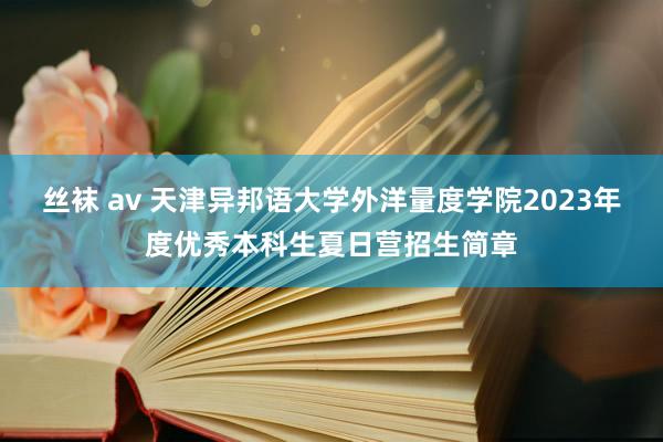 丝袜 av 天津异邦语大学外洋量度学院2023年度优秀本科生夏日营招生简章